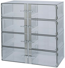 Desiccator, Static Dissipative PVC, Eight DoorMicron-Aire
